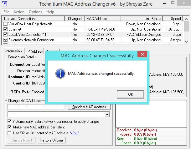 Mac Address Changer Windows 7 Download